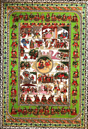 Eternal Tales of Krishna – Phad Painting