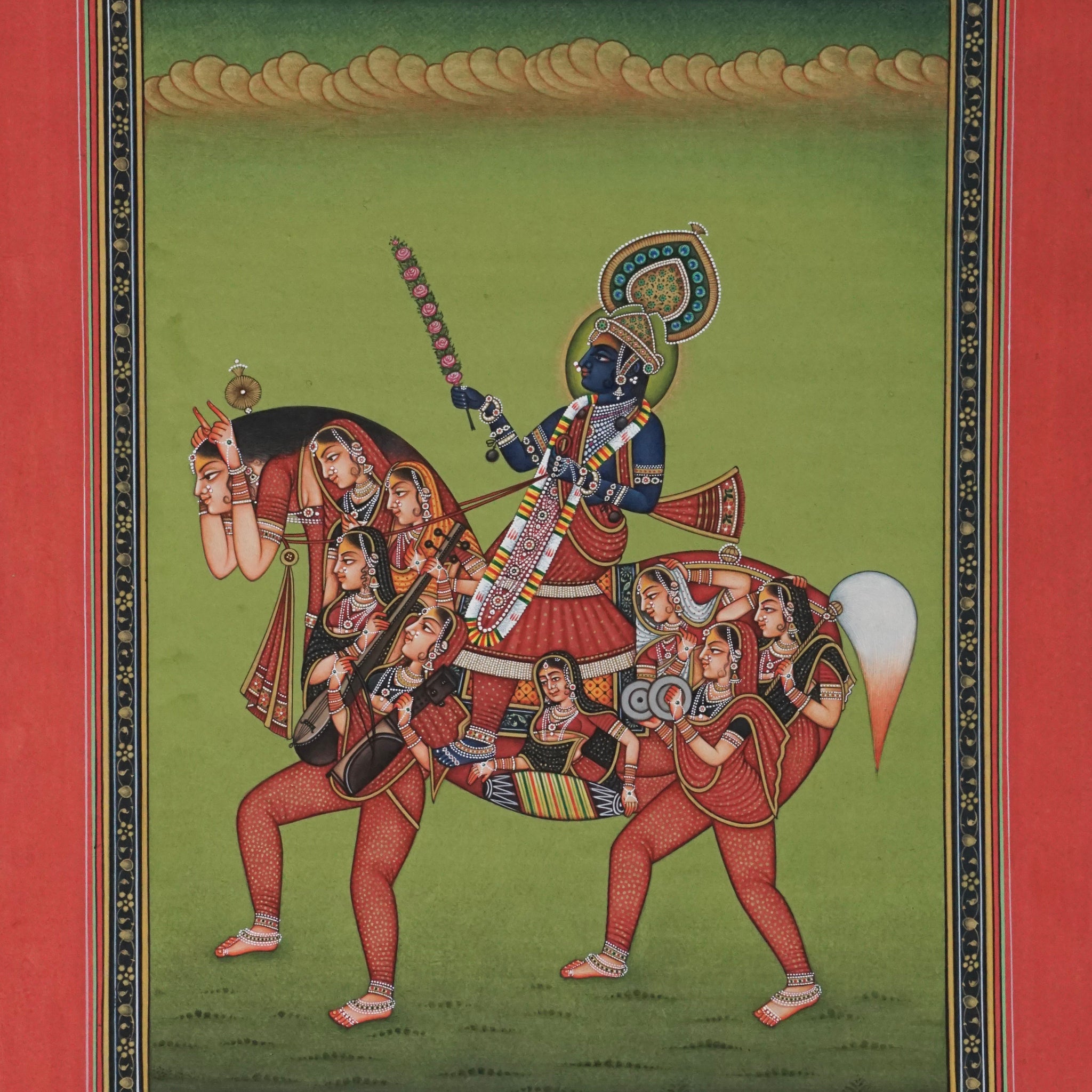 Krishna Godha -Jaipur School of art style