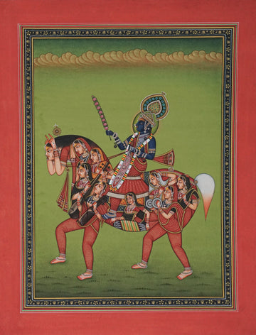 Krishna Godha -Jaipur School of art style