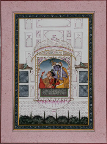 Radha Krishna  -kangda style of art