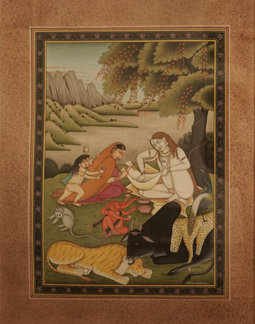 Shiv parivar- kangda sheli (framed)
