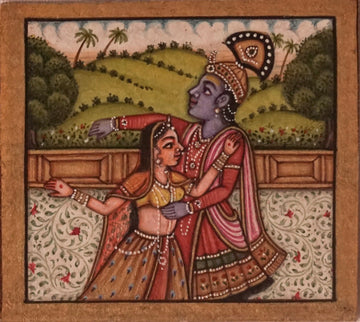 Radha Krishna very small art piece