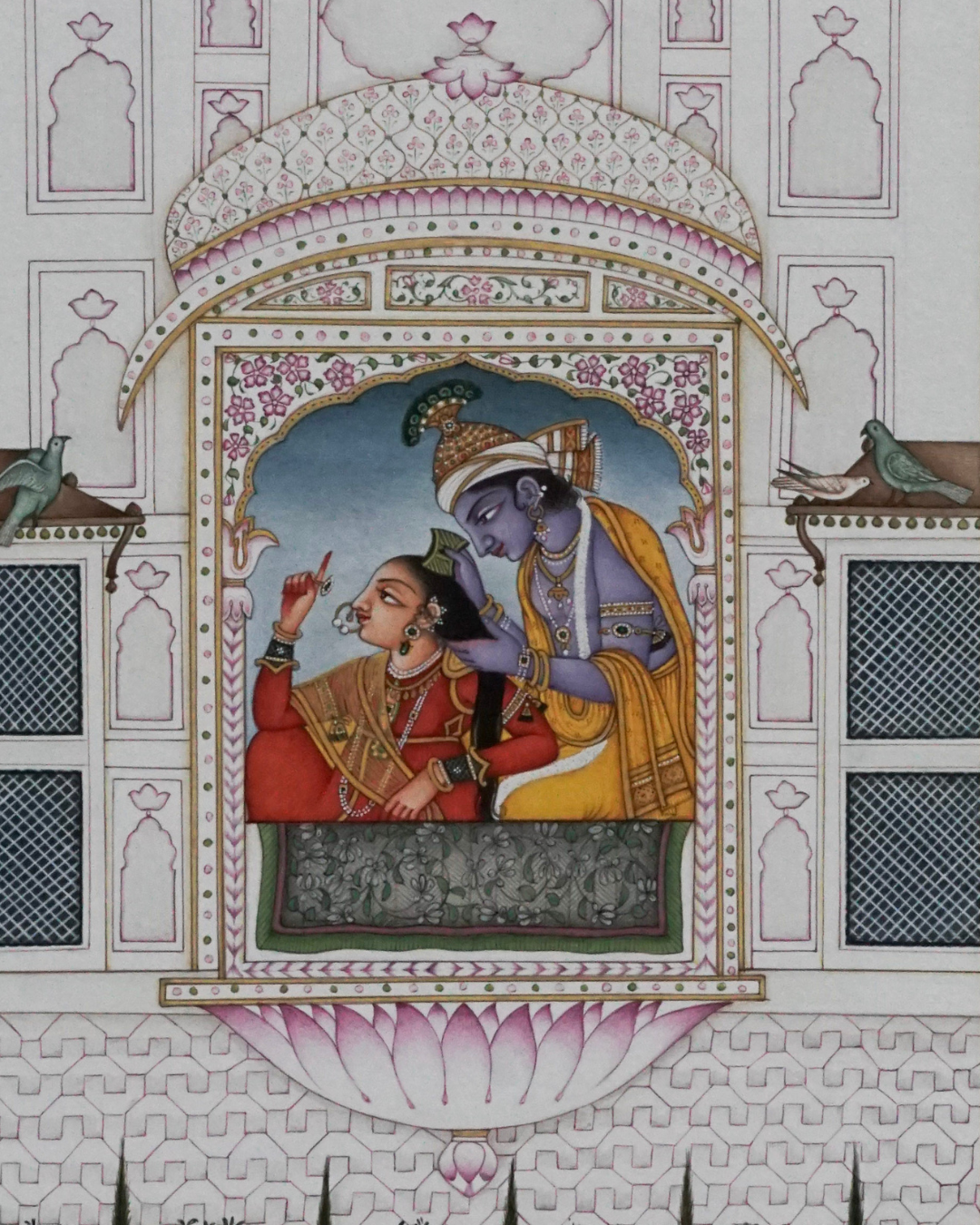 Radha Krishna  -kangda style of art