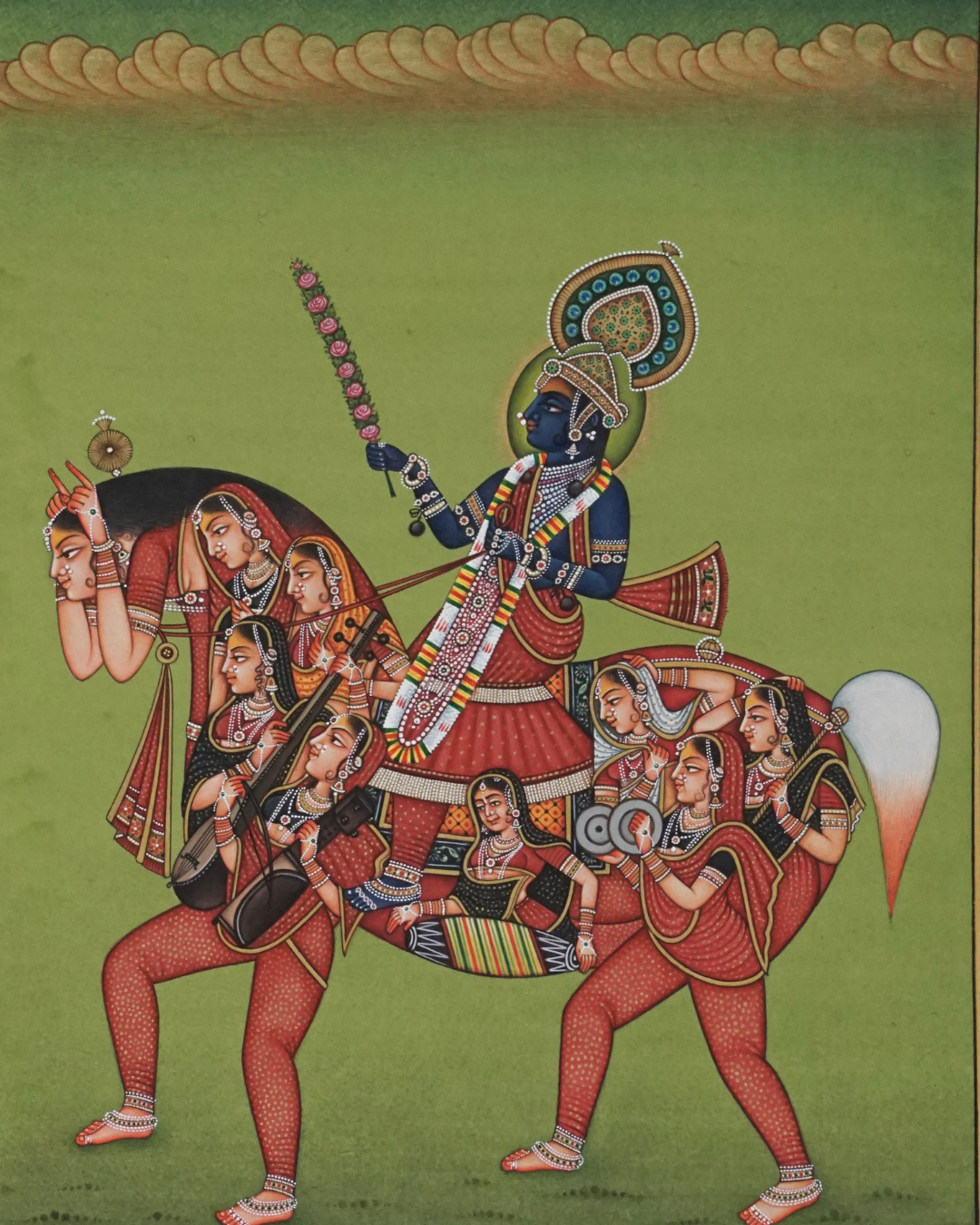 Krishna Godha -Jaipur School of art style