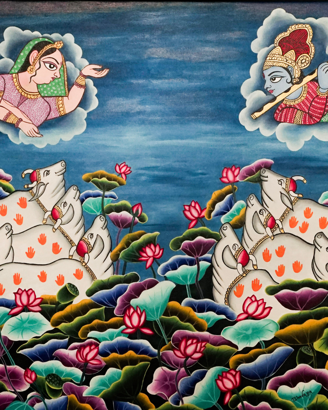 Krishna leela Oil Painting